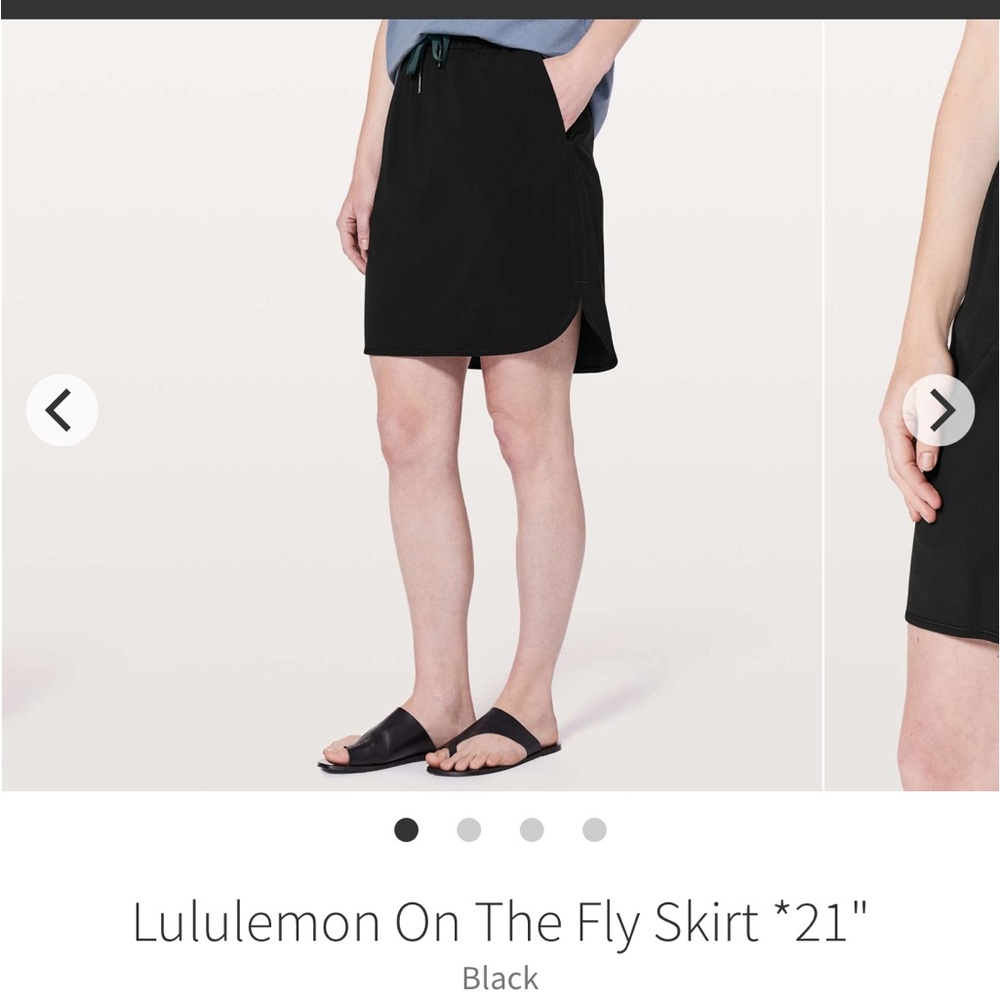 Lululemon On The Fly Skirt, black,size 4